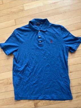 Polo by Ralph Lauren  Blue Short-Sleeve Polo with Red Pony